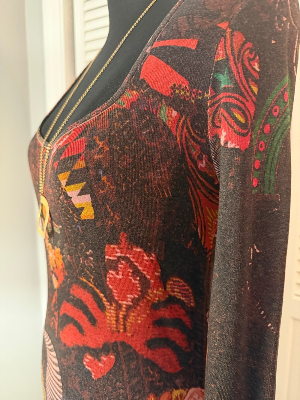 Desigual  never worn Long Sleeve Dress  in GORGEOUS like an abstract painting